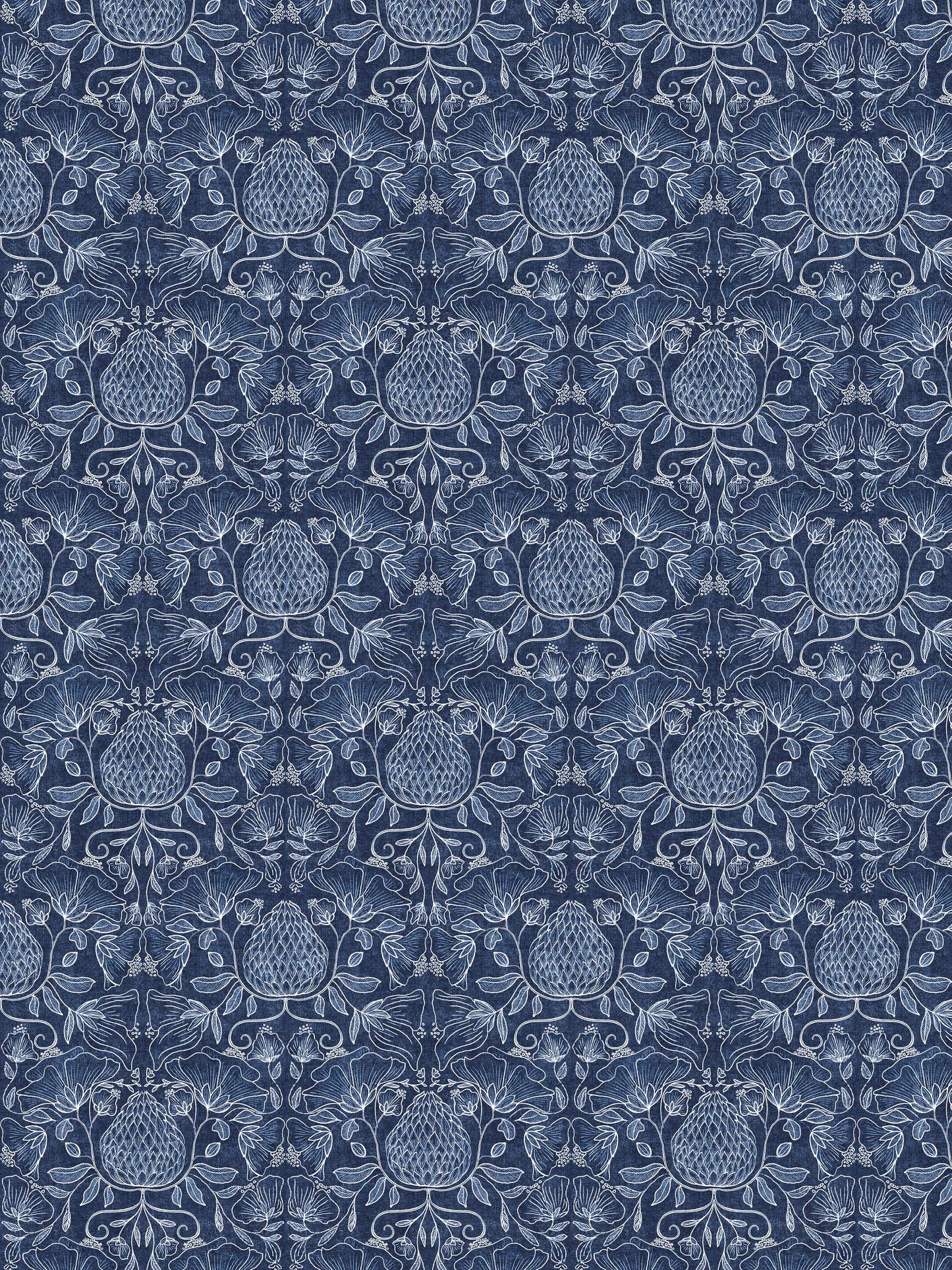 Artichoke Damask Navy