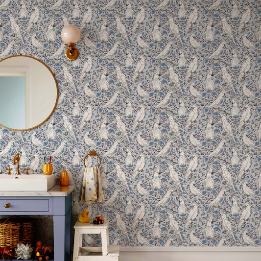 Cockatoo Floral Blue