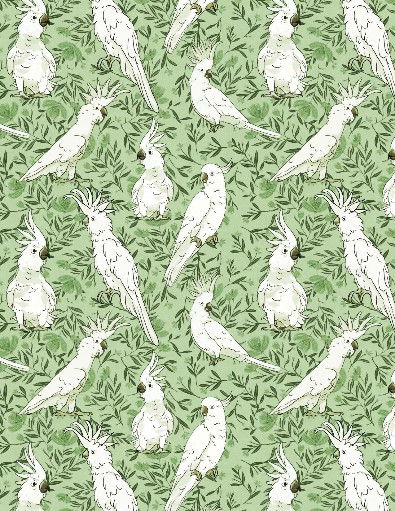 Cockatoo Floral Green