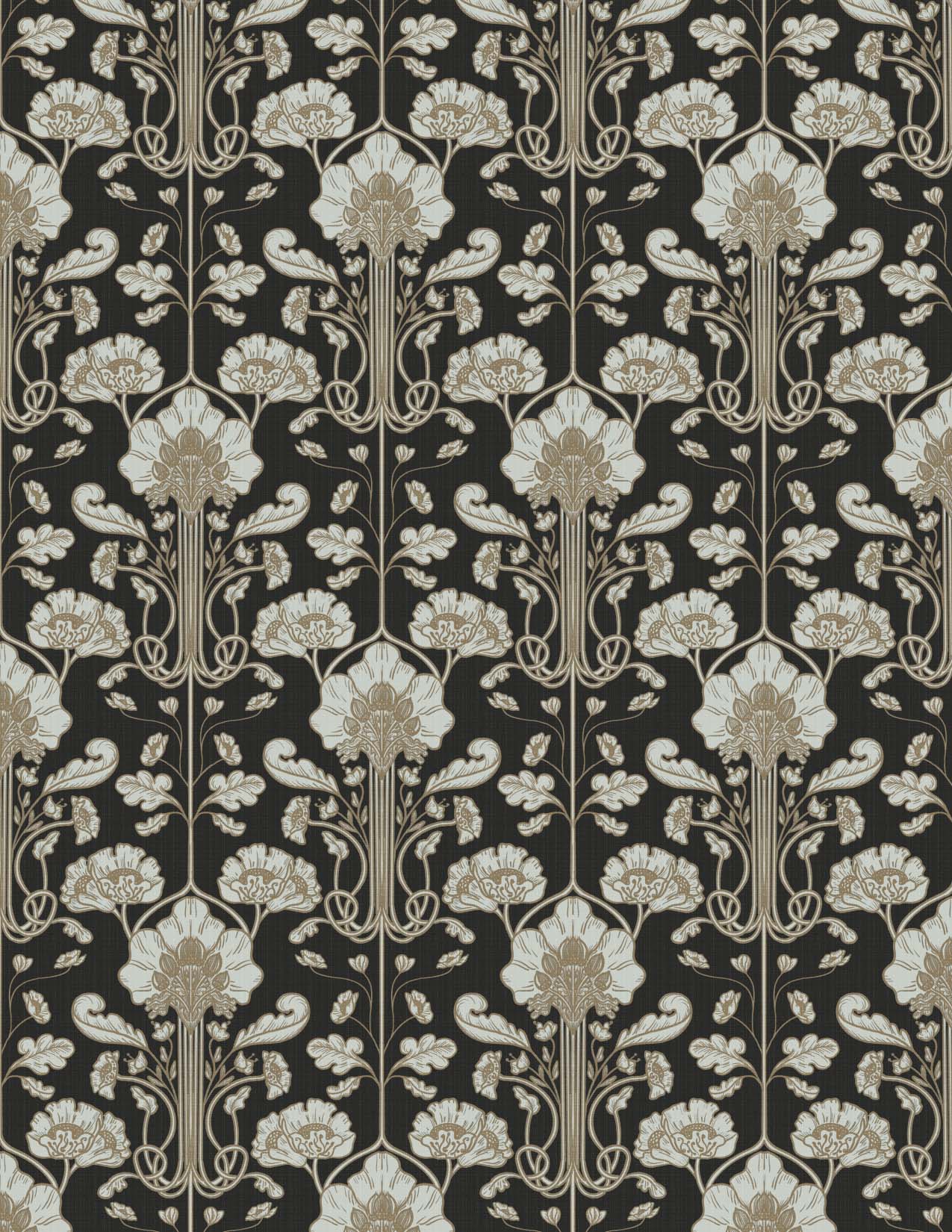 Art Deco Damask Black