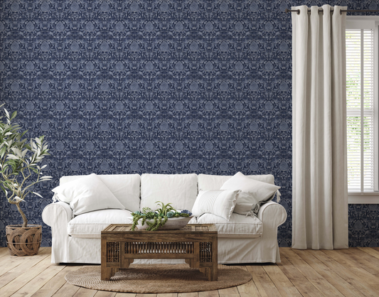 Artichoke Damask Navy