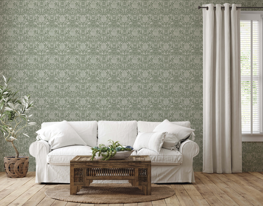 Artichoke Damask Green