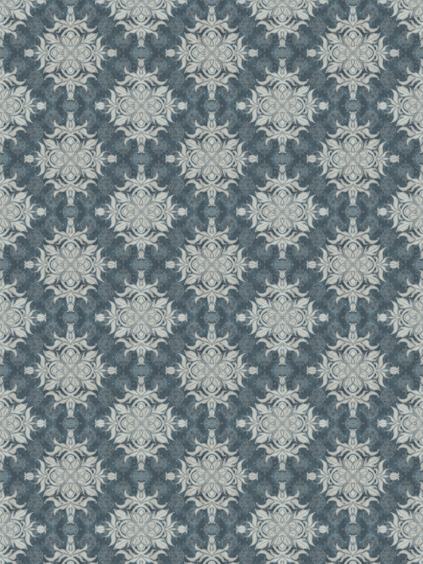 Floral Medallion Blue