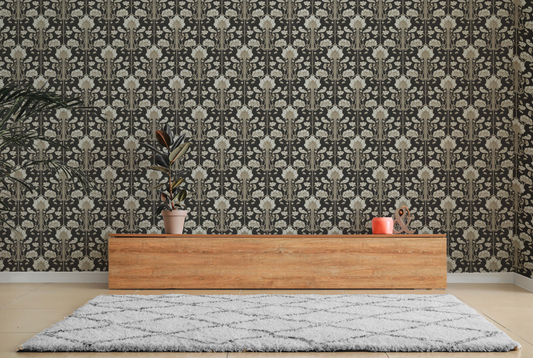 Art Deco Damask Black