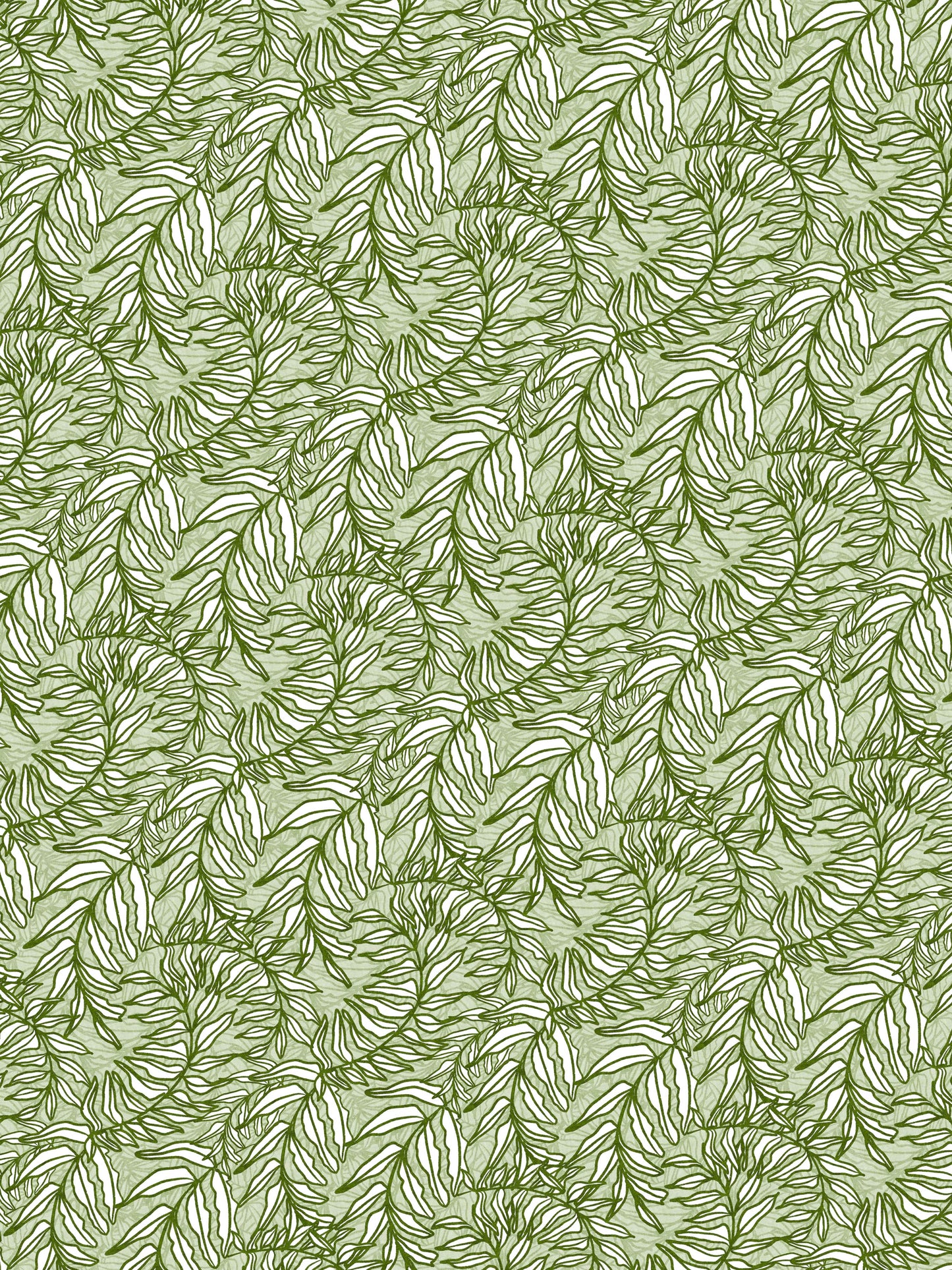 Swirl of Leaves Green