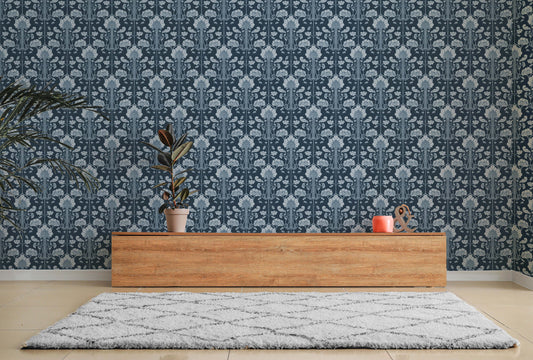 Art Deco Damask Navy