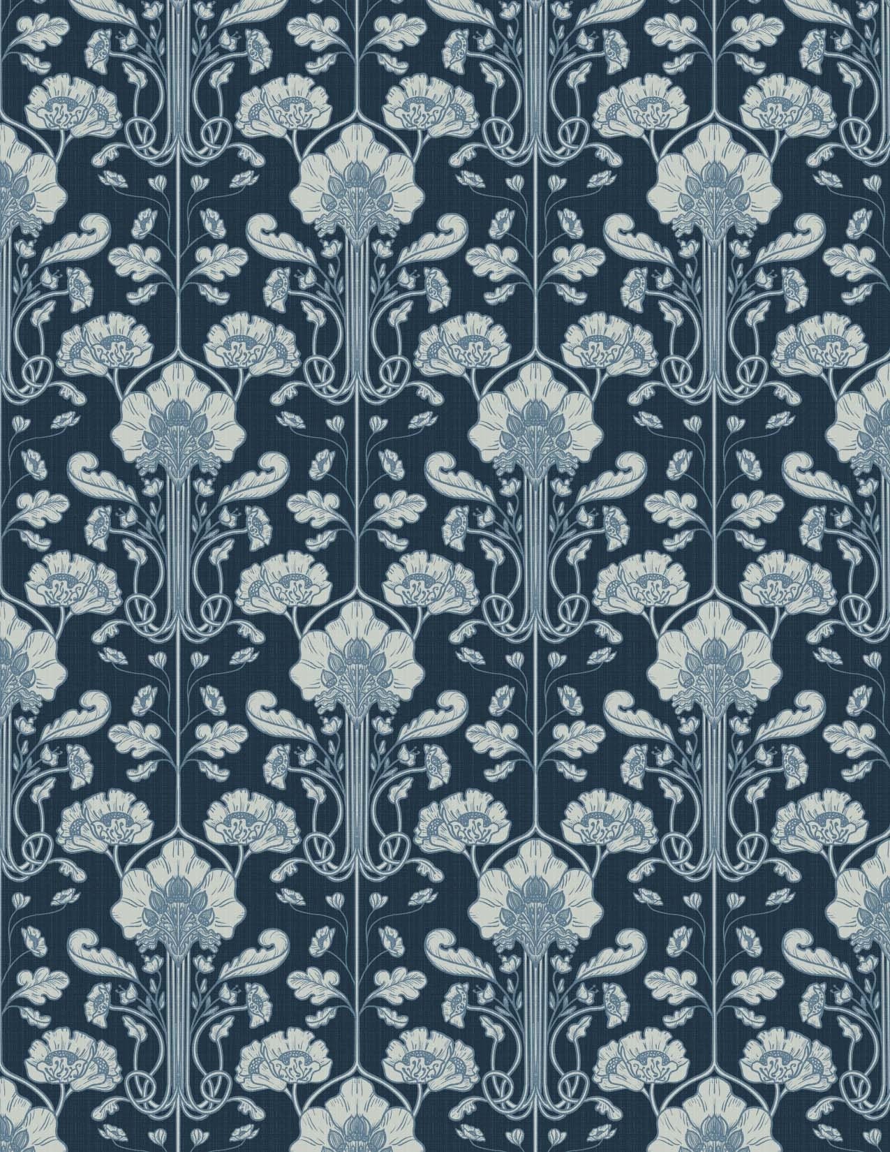 Art Deco Damask Navy