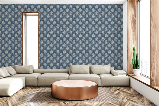 Feather Medallion Blue