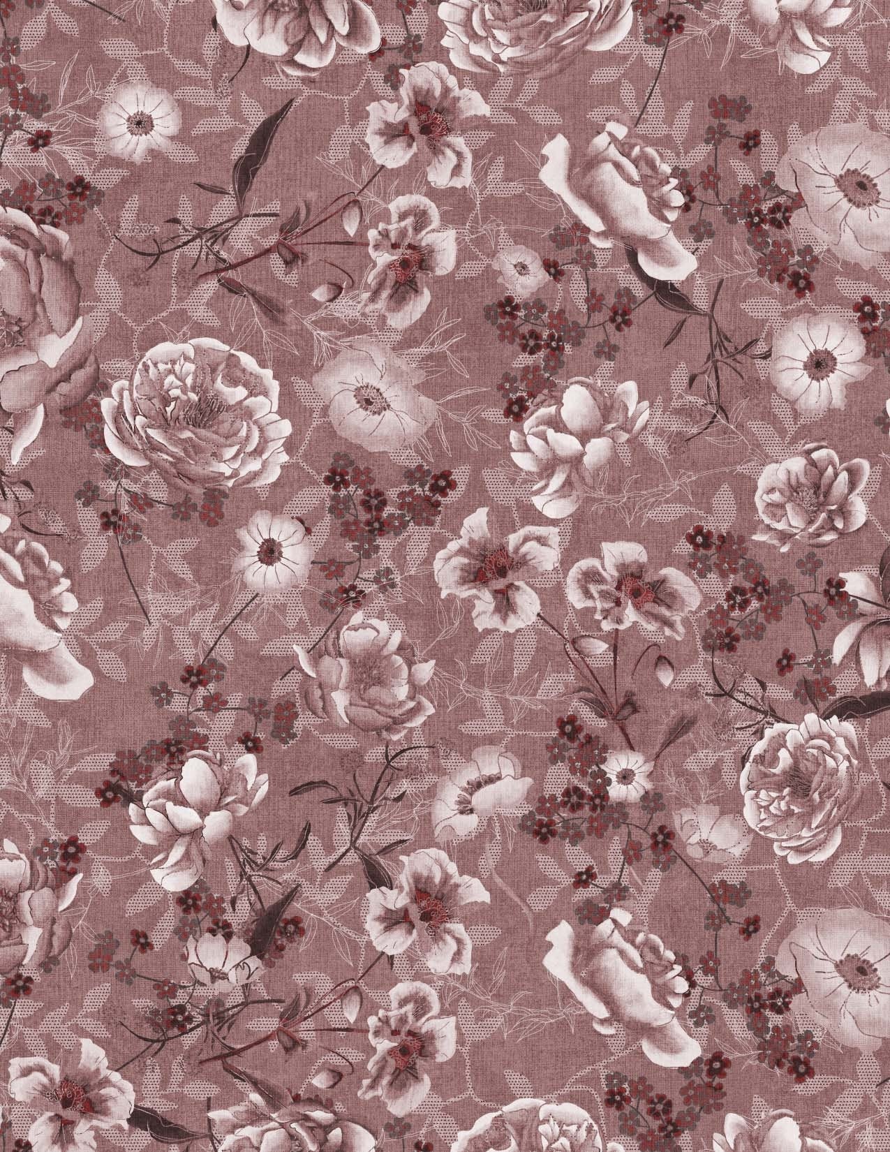 Confetti Floral Burnt Red
