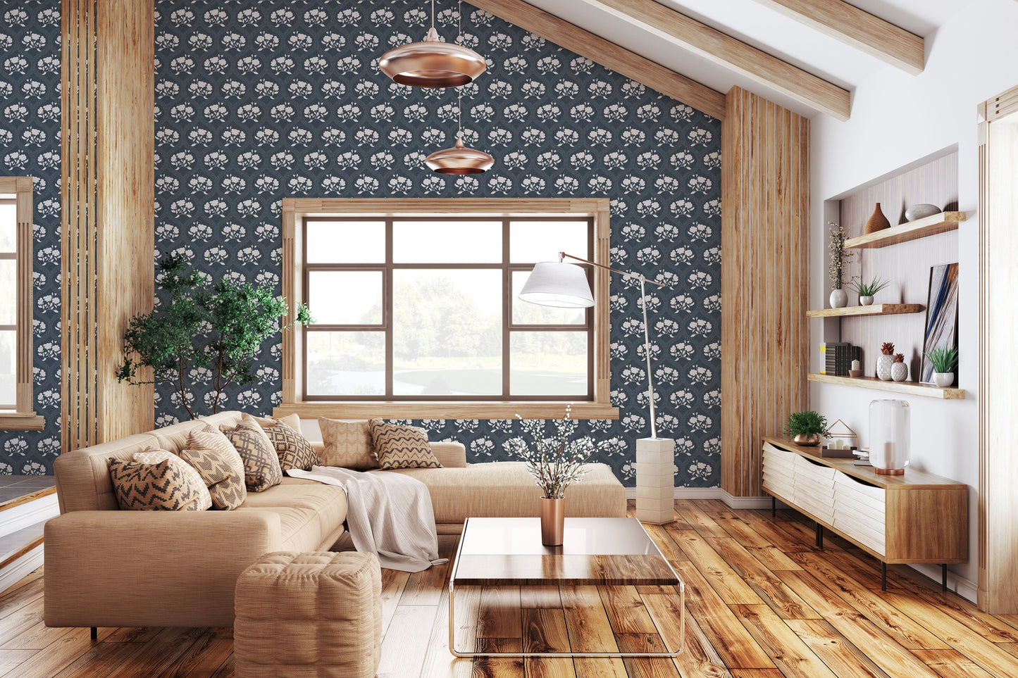 Medallion Floral Navy