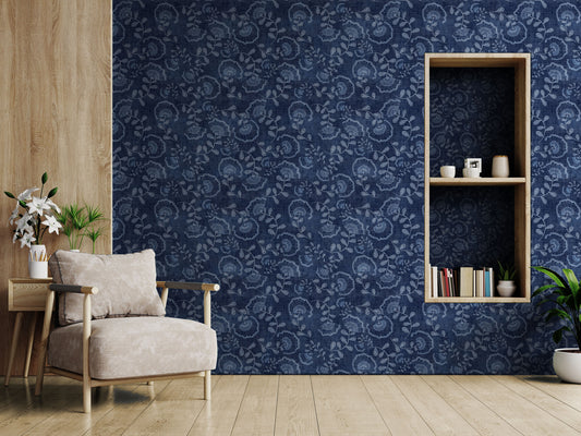 Stylized Florals Navy