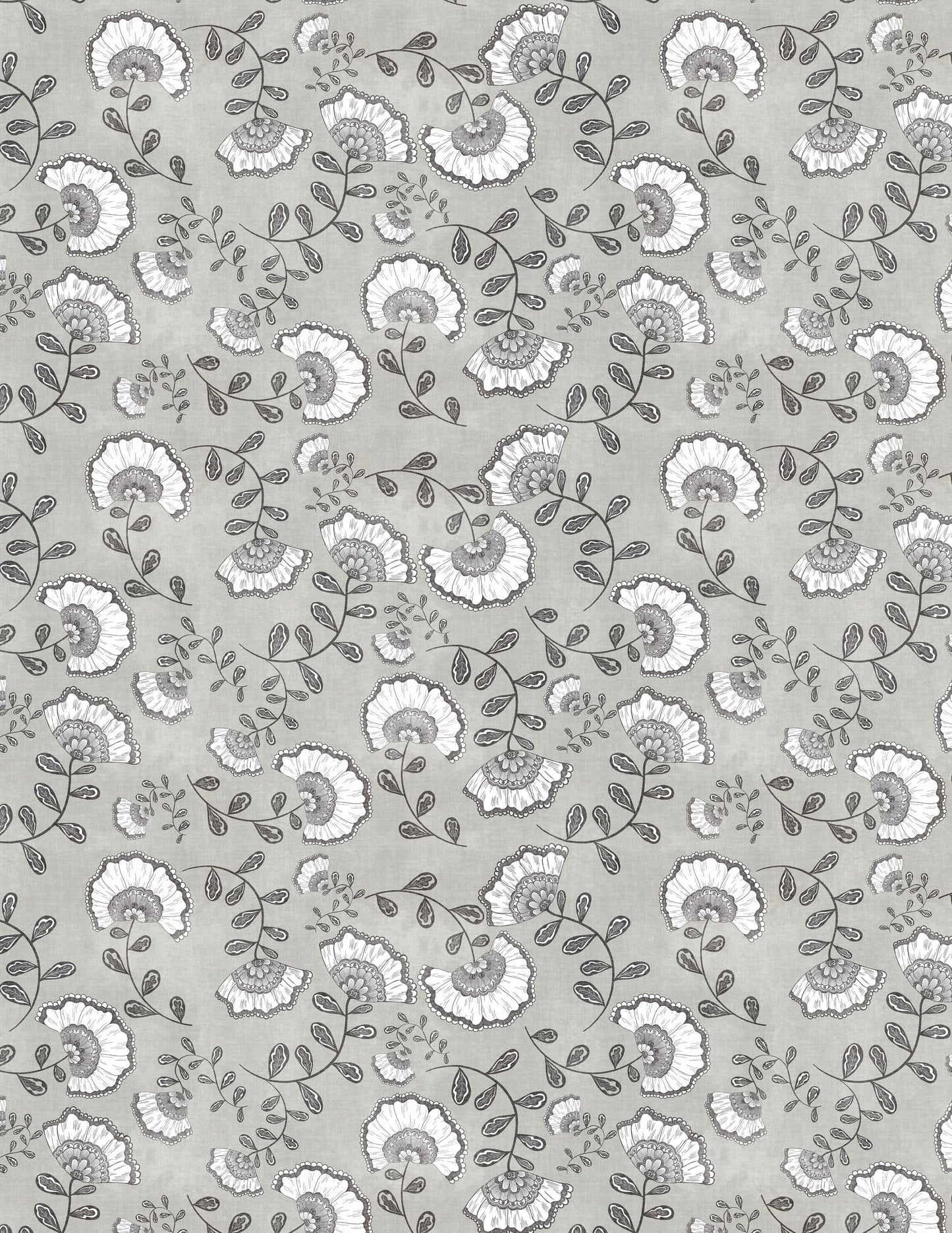 Stylized Florals Grey