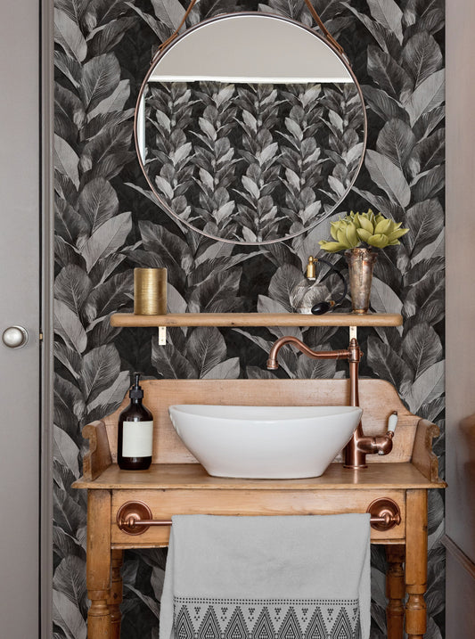 Leaf Stripe Black