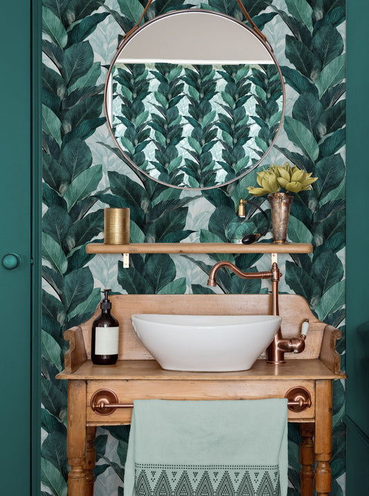 Leaf Stripe Teal