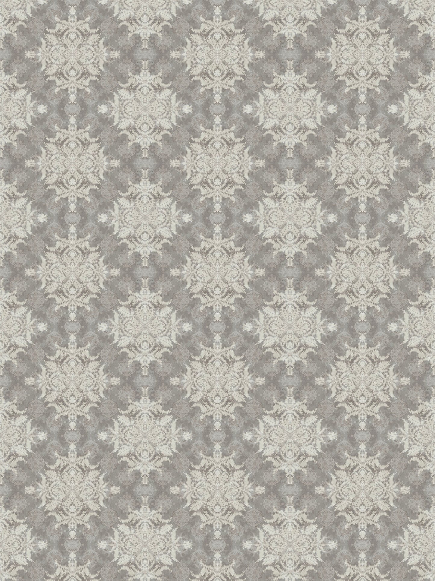 Floral Medallion Grey