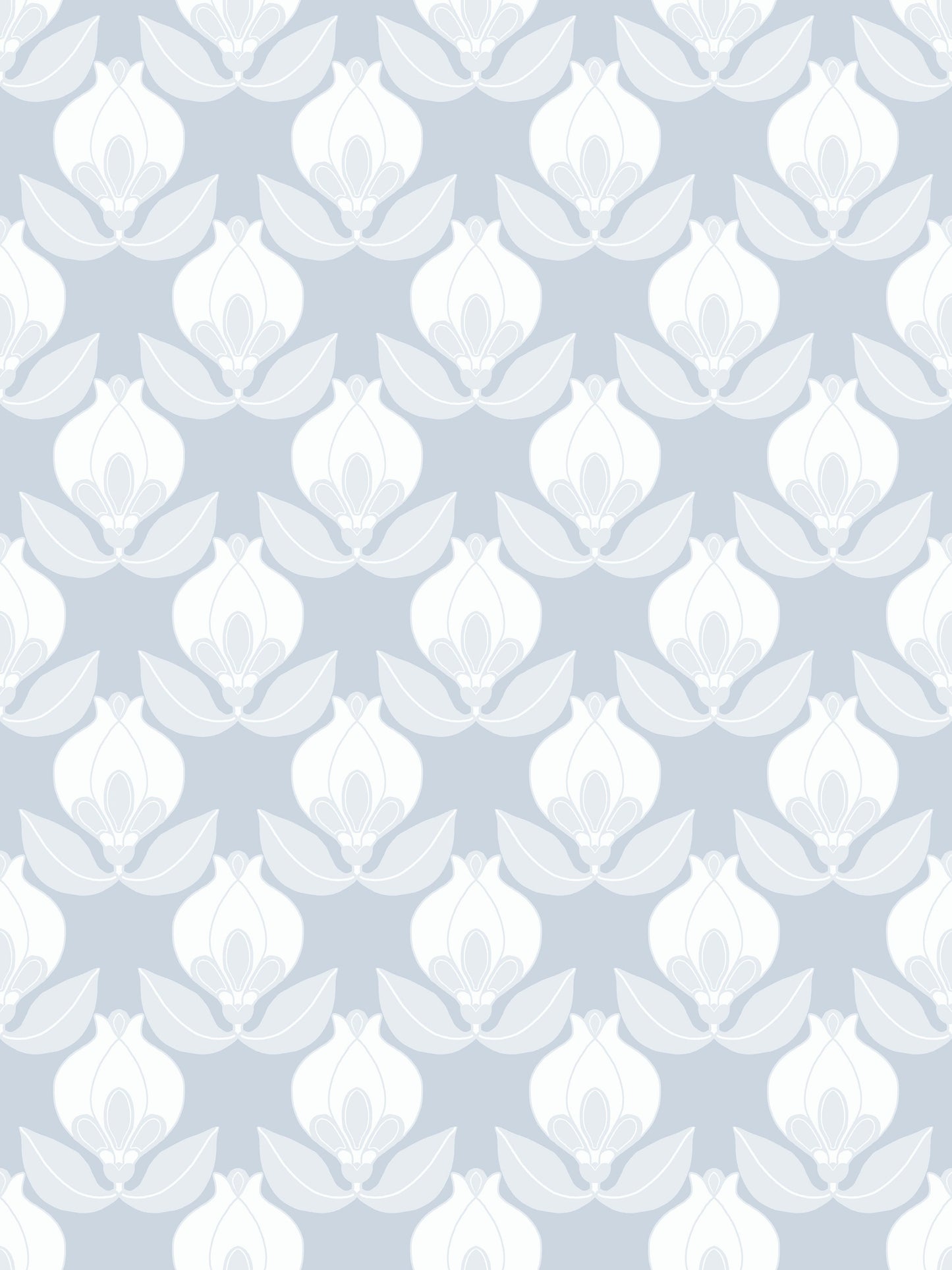 Ornamental Floral Baby Blue