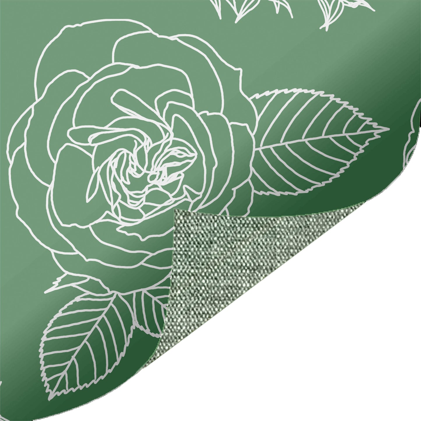 Floral Lines Green