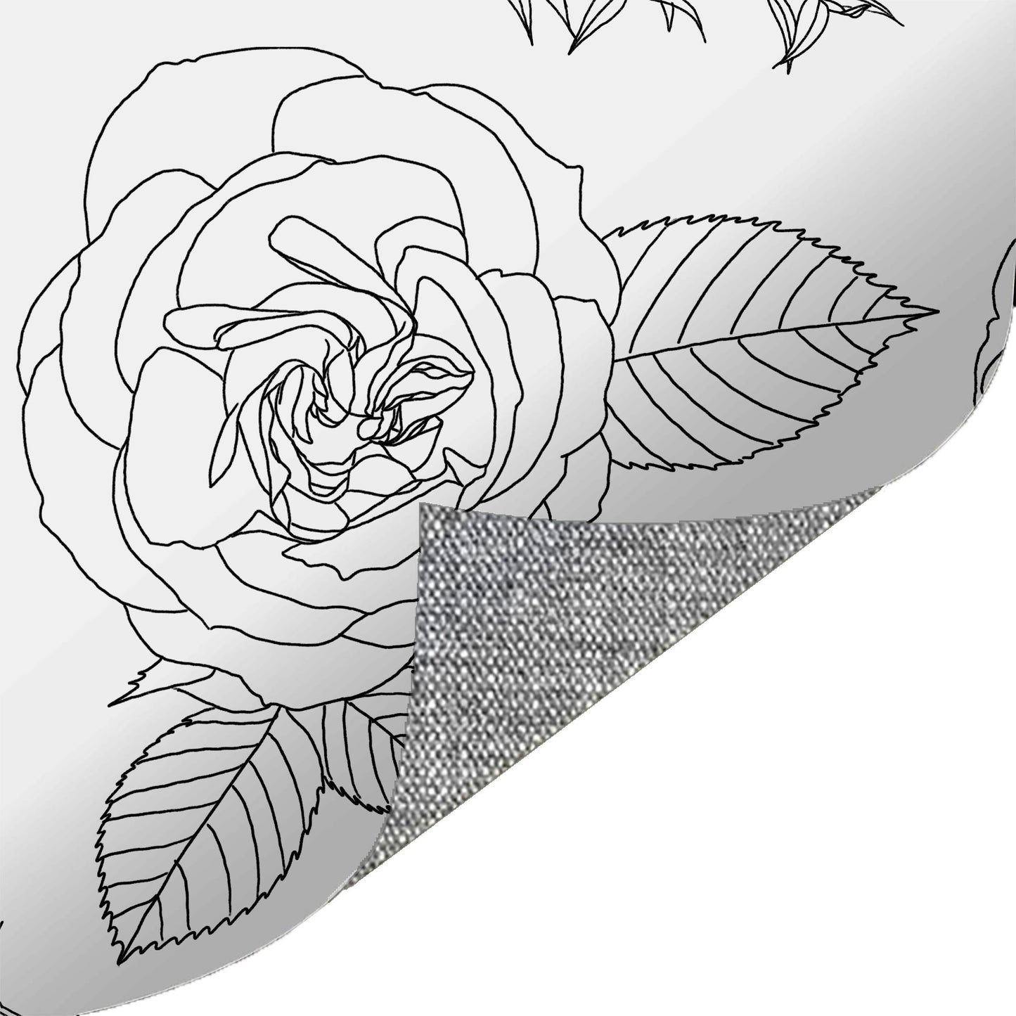 Floral Lines Black and White