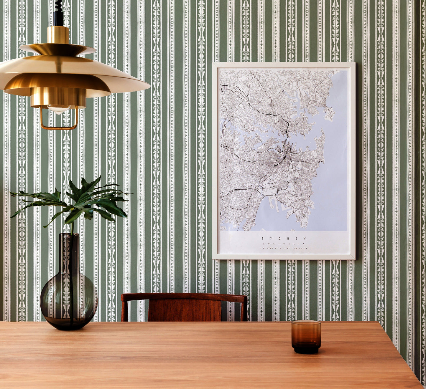 Tribal Stripe Green