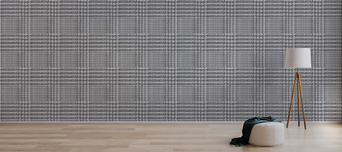 Houndstooth Checkered Grey