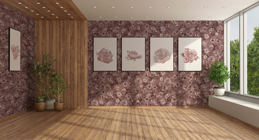Confetti Floral Burnt Red
