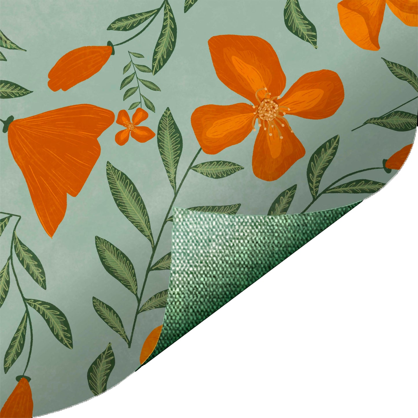 Falling Poppies Green