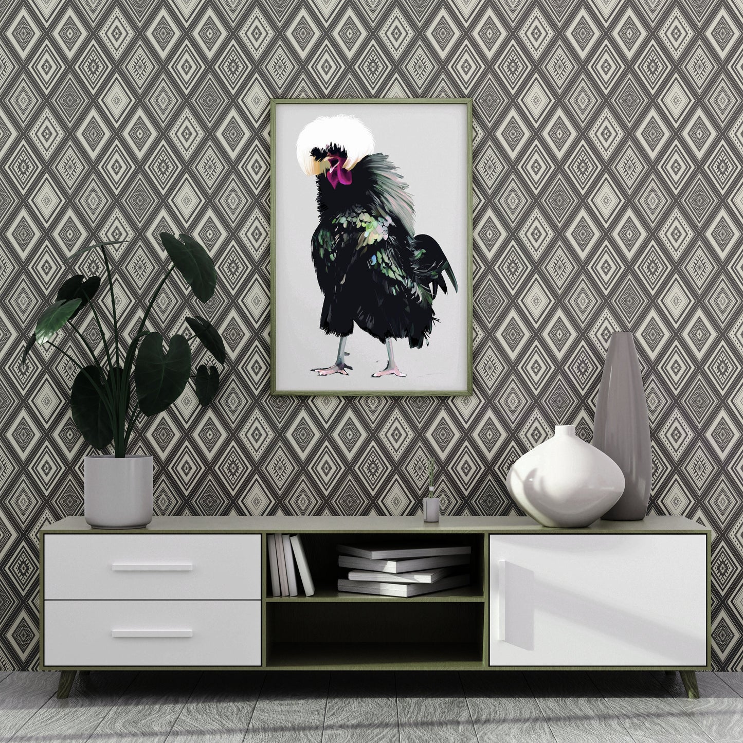 Diamond Patchwork Black and White