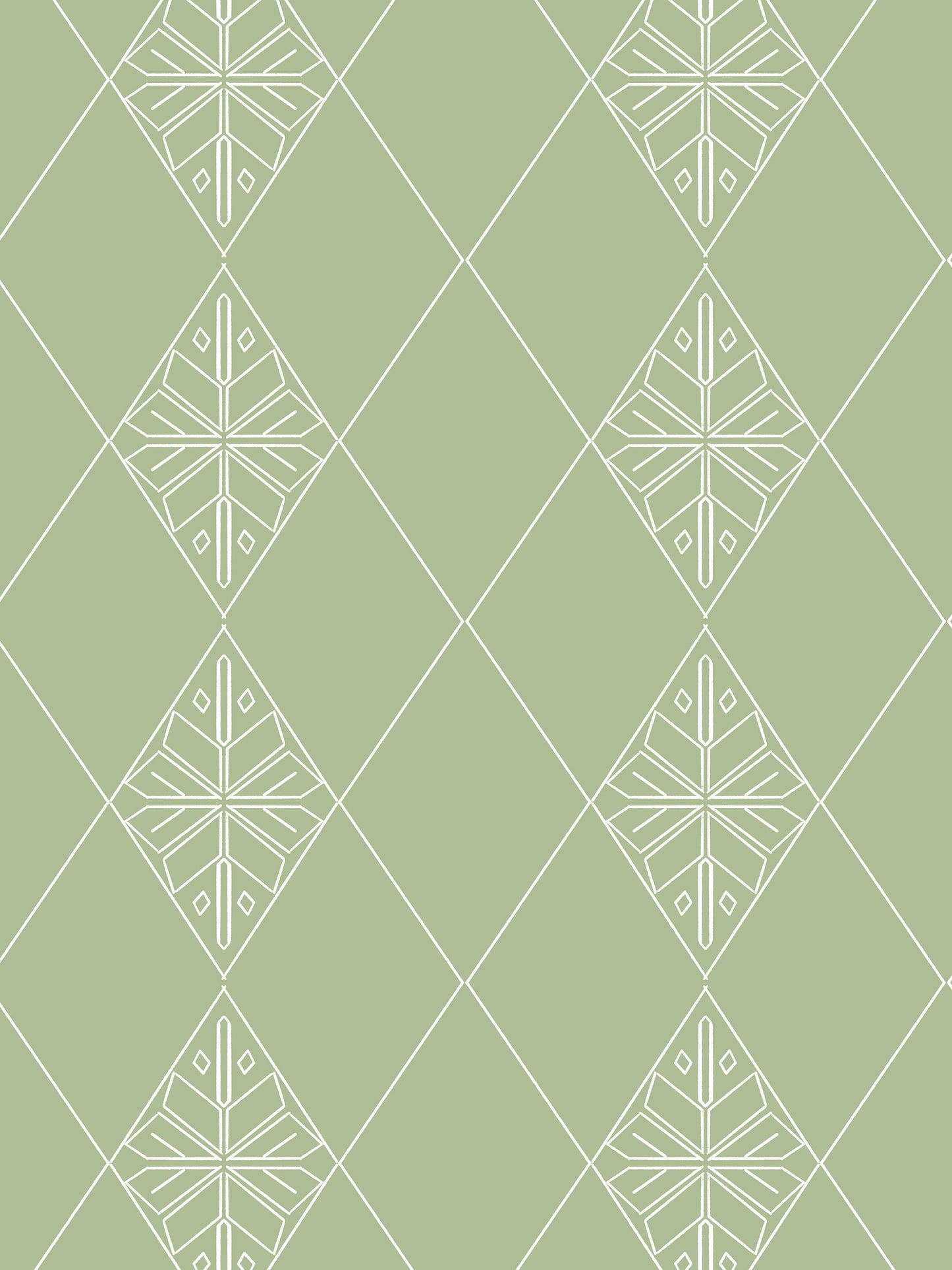 Diamond Lines Green