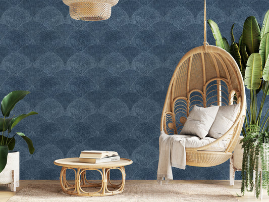 Wicker Fan Blue