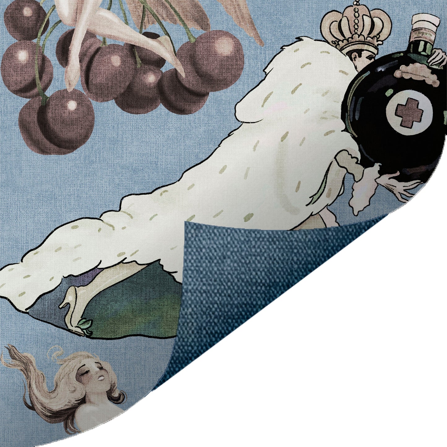Vintage Alcohol Blue